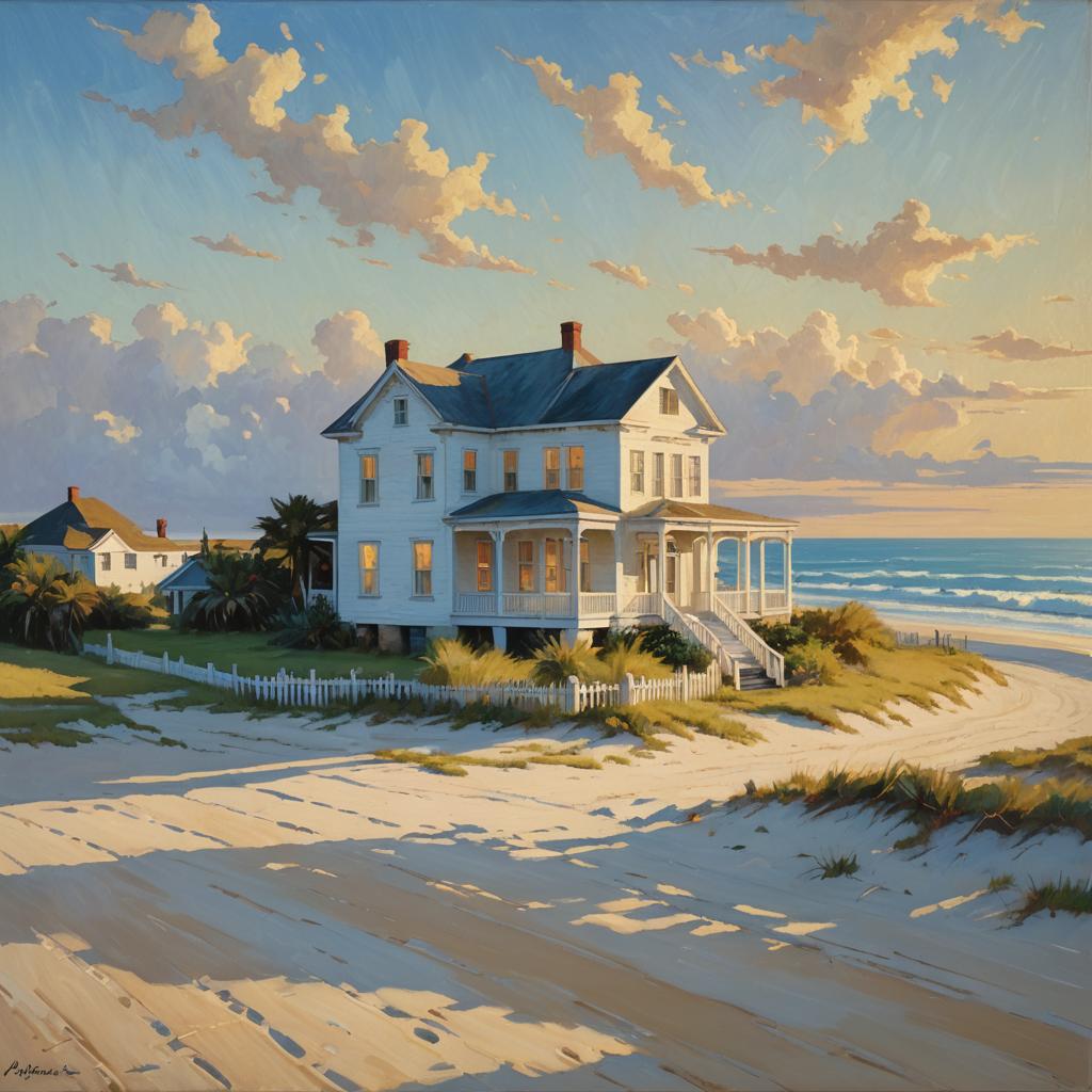 A House on The Beach - Created via NightCafe