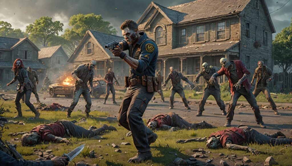 Zombie Attack - created via NightCafe